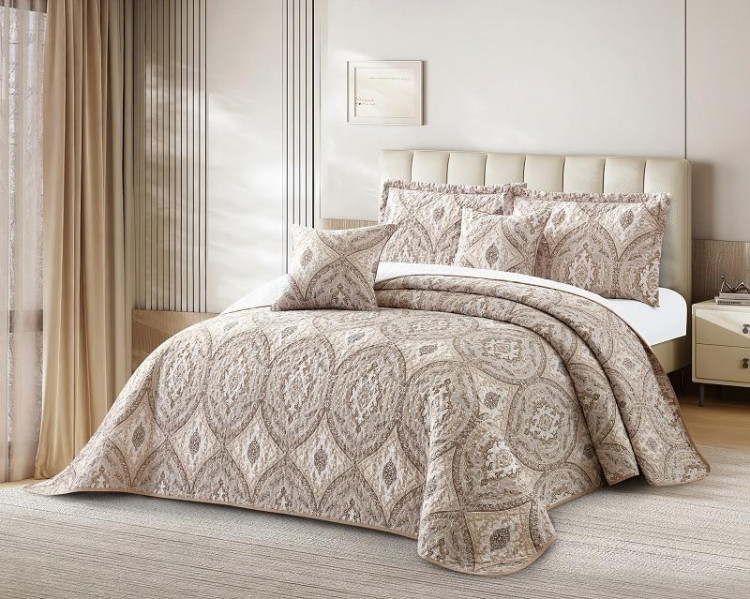 Покрывало с наволочками тонкое из полисатина TANGO LAFAYETTE орнамент 240х260