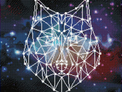 Кристальная (алмазная) мозаика ФРЕЯ ALV-109 Волк. Абстракция