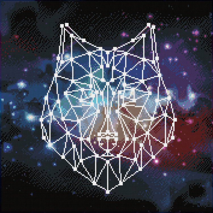 Кристальная (алмазная) мозаика ФРЕЯ ALV-109 Волк. Абстракция