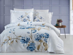 Постельное белье из страйп сатина с цветным принтом KARVEN N251-SB019 50х70 (2шт), 70х70 (2шт) семейное