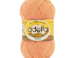 Пряжа ADELIA AURA №031 светло-оранжевая 100% акрил, 10 шт х 50 гр, 250 м +/- 5 м