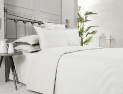 Постельное белье из страйп-сатина SAREV FANCY N179 STRIPE V11-BEYAZ 50х70 (1шт) 1,5-спальное