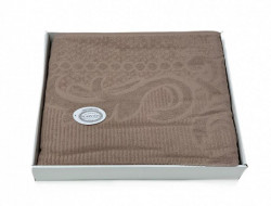 Плед из хлопка махровый KARVEN P961 ESTER V6 капучино 220х240