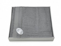 Плед из хлопка махровый KARVEN P956 ADA V7 светло-серый 160х220