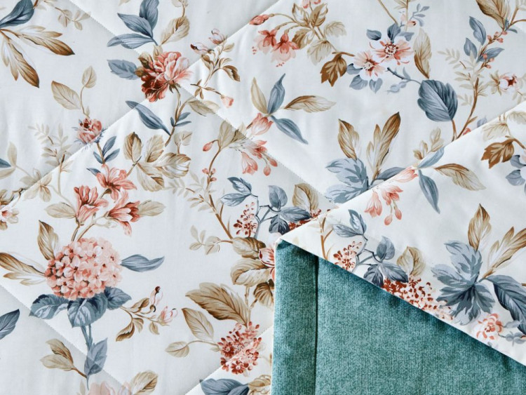 Постельное белье с летним одеялом из сатина ASABELLA 2142-OMP 50х70 (2шт) евро