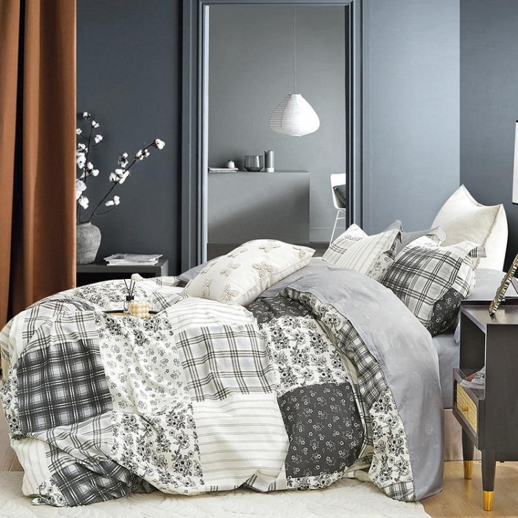 Постельное белье из сатина TANGO даммето 50х70 (2шт) 2-спальное