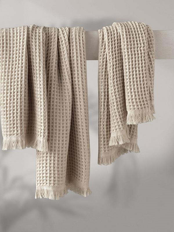 Полотенце вафельное KARNA GOFRE кофейное 70х140