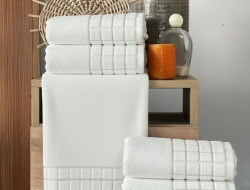 Полотенце махровое хлопковое KARVEN EKOSE H5165 VIP COTTON 70х140 белое