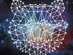 Кристальная (алмазная) мозаика ФРЕЯ ALV-110 Медведь. Абстракция