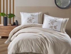 Постельное белье из DELUXE ранфорса KARVEN N029 SUAVE BEIGE V-4 50х70 (4шт) евро