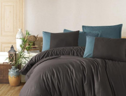 Постельное белье из DELUXE ранфорса KARVEN N0265 PURE V-5 SMOKED 50х70 (2шт), 70х70 (2шт) евро