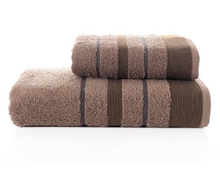 Набор махровых полотенец KARNA REGAL SET коричневый 50х90 (1шт) и 70х140 (1шт)