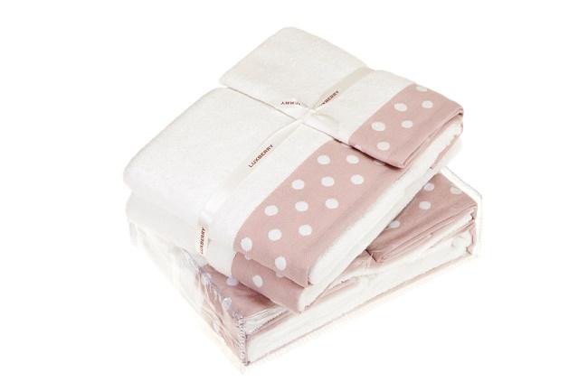 Комплект полотенец LUXBERRY PRETTY DOTS белый/розовый (3шт)