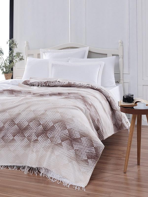 Плед из хлопка и акрила KARNA MANSORY 150х200