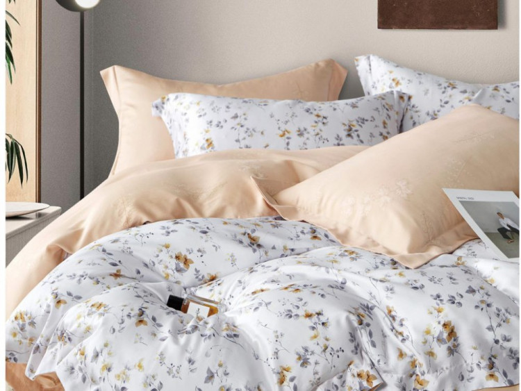 Постельное белье из тенсела люкс ASABELLA 2126-7 50х70 (2шт) и 70х70 (2шт) семейное