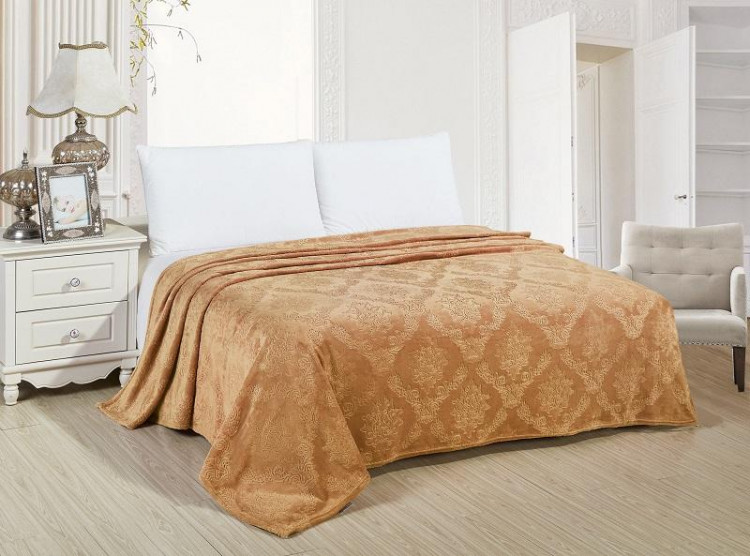 Плед однотонный из микрофибры с тиснением АЛЬВИТЕК ВЕНЕЦИЯ 118-pv 200х220