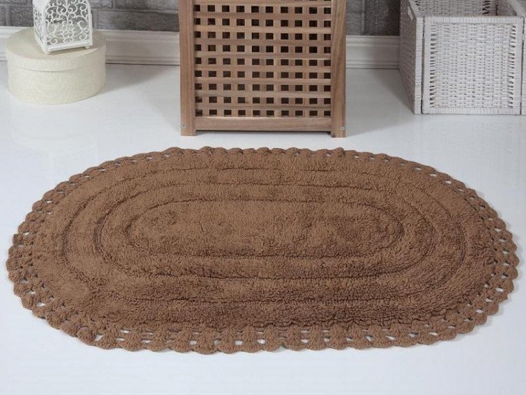 Коврик для ванной из хлопка KARNA YANA горчичный 50х70