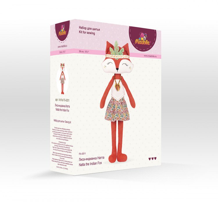 Набор для изготовления игрушки Miadolla FX-0311 Лиса-индианка Натта