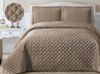 Покрывало с наволочками тонкое из велюра TANGO FRENCH CROWN FC-03 240х260