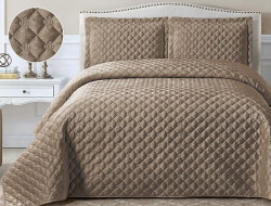 Покрывало с наволочками тонкое из велюра TANGO FRENCH CROWN FC-03 240х260