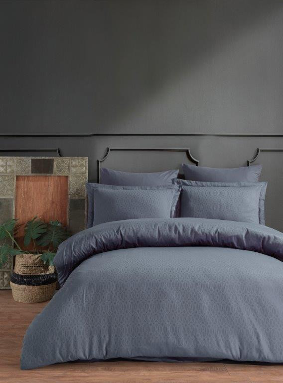 Постельное белье из ранфорс-жаккарда KARVEN N298 CATENA NATURAL GREY 50х70 (2шт), 70х70 (2шт) евро