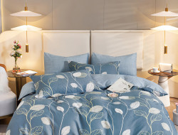 Постельное белье из твил-сатина TANGO листочки 50х70 (2шт) 2-спальное