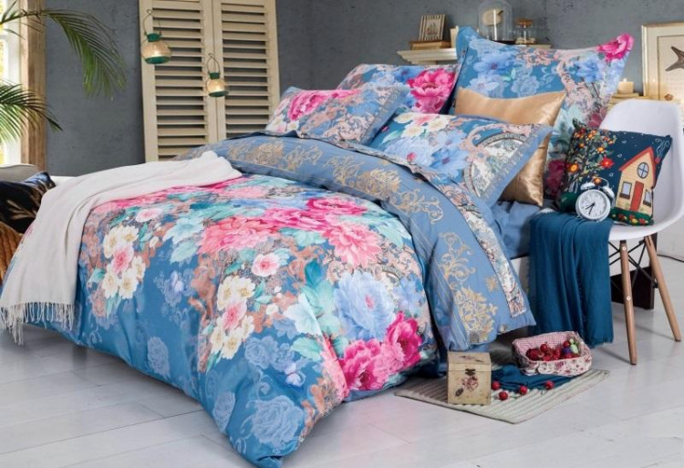 Постельное белье из сатина с вышивкой САЙЛИД D-187 2-спальное