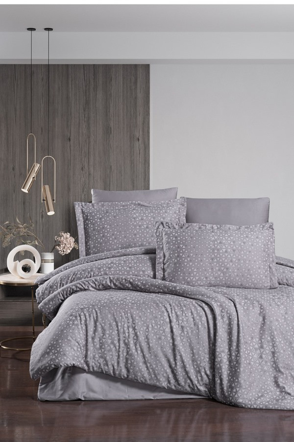 Постельное белье из сатина KARVEN N021 MEGAN Quicksilver 50х70 (2шт), 70х70 (2шт) евро