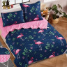 Постельное белье из микросатина с одеялом TANGO DE VERANO  Y-44 50х70 (1шт), 70х70 (1шт) 1,5-спальное