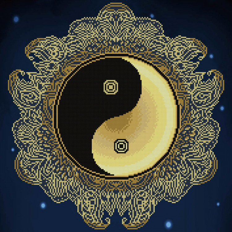 Кристальная (алмазная) мозаика ФРЕЯ ALV-112 Инь-Ян