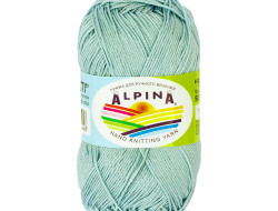 Пряжа ALPINA SATI №063 светло-бирюзовая 100% мерсеризованный хлопок 10 шт х 50 гр, 170 м +/- 10 м