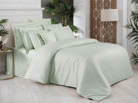 Постельное белье из страйп-сатина де люкс SAREV SPORT CHIC 260TC N305 JACQUARD STRIPE V8-YESIL 50х70 (2шт), 70х70 (2шт) семейное