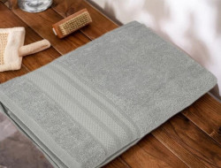 Полотенце махровое хлопковое KARVEN PETEK BORDUR DUZ H5159 LUX COTTON a-mavi 50х90