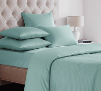 Простыня на резинке из сатина SAILID SL-1-160 ментол 160х200х25