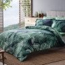 Постельное белье из сатина в PVC TAC DELUX PREMIUM DIGITAL RAIN зеленое семейное