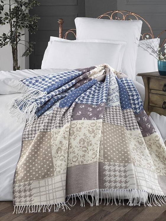 Плед хлопковый с акрилом KARNA HARMONI 150х200