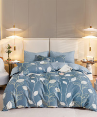Постельное белье из твил-сатина TANGO листочки 70х70 (2шт) 2-спальное