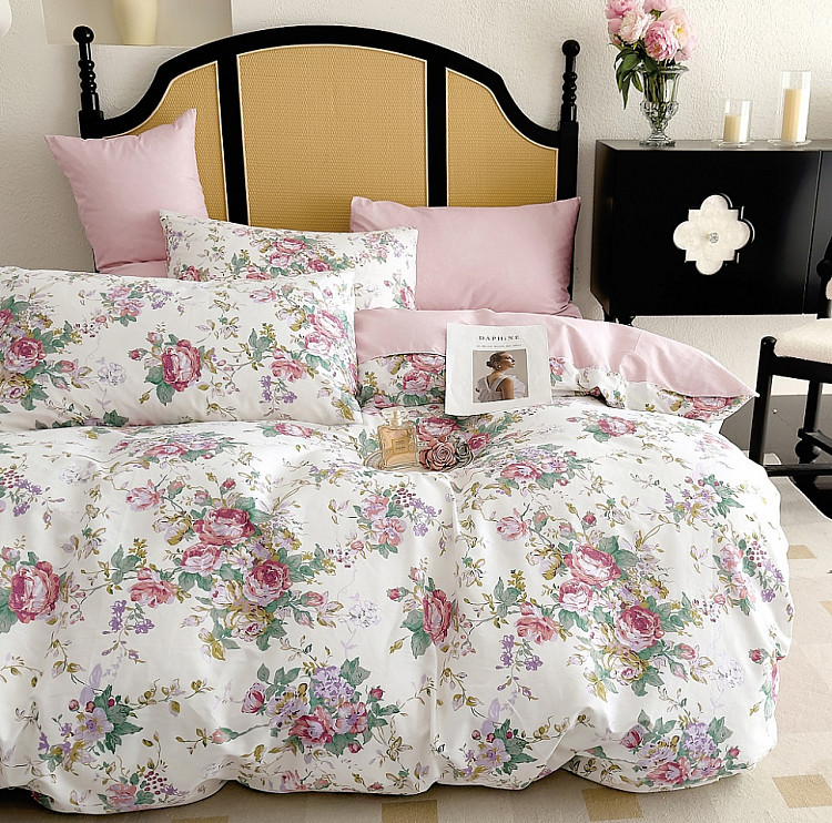 Постельное белье из сатина TANGO розарий 70х70 (2шт) 2-спальное