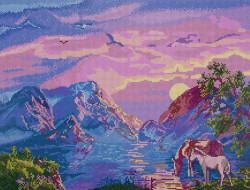 Кристальная (алмазная) мозаика ФРЕЯ ALVR-39 033 Водопой в горах