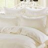 Постельное белье из макосатина с вышивкой KARNA NELI кремовое евро