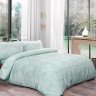 Постельное белье из ранфорса TAC HAPPY DAY BLANCE ментол семейное