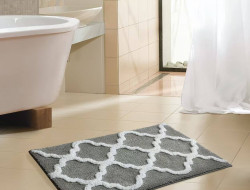 Коврик из микрофибры TANGO RAINBOW Ромбы серый 40х60