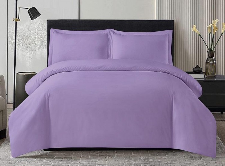 Постельное белье однотонное из египетского хлопка CRISTELLE CIS-48 сиреневое евро