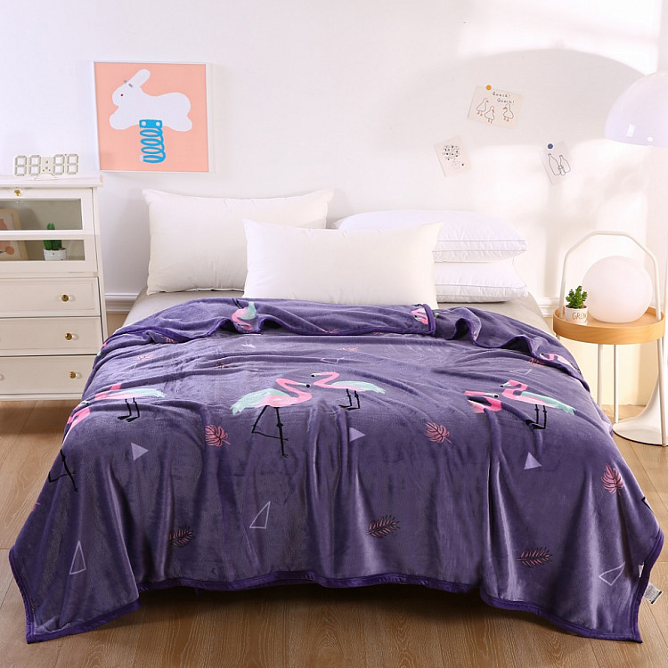 Плед из микрофибры TANGO ФЛАНЕЛЬ Фламинго 150х200