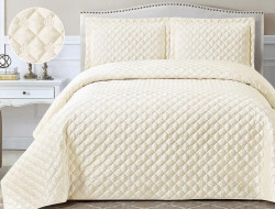 Покрывало с наволочками тонкое из велюра TANGO FRENCH CROWN FC-06 240х260