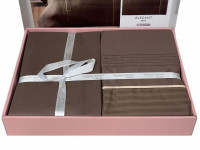 Постельное белье из DELUXE ранфорса KARVEN N030 ELEGANT BROWN 50х70 (2шт), 70х70 (2шт) семейное
