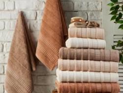 Набор полотенец махровых хлопковых KARVEN COTTON PENYE HS1005 SAMANYOLU 70х140 (4шт)