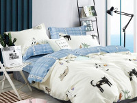 Постельное белье из сатина TANGO мур-мяу 50х70 (2шт), 70х70 (2шт) евро