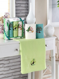 Набор кухонных полотенец ОЛИВКИ-8288 40х60 (3шт)