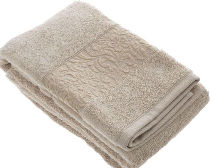 Полотенце махровое из бамбука и хлопка ISSIMO VALENCIA бежевое 70х140